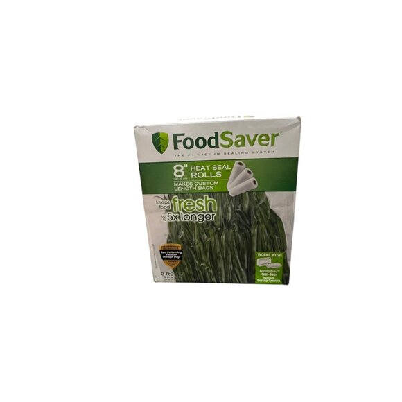 FoodSaver 8 in. x 20 ft. Vacuum Sealer Roll One Box with 3 rolls  8" heat seal r - Picture 3 of 6